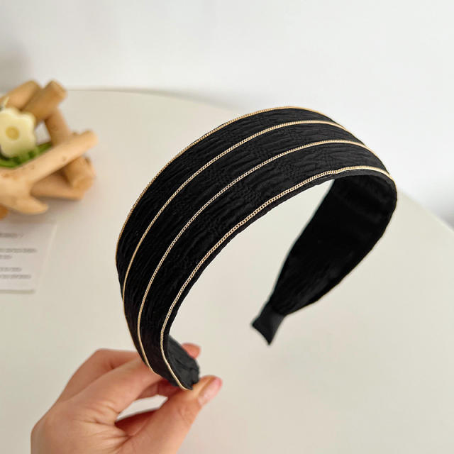 Korean fashion easy match plain color knotted headband