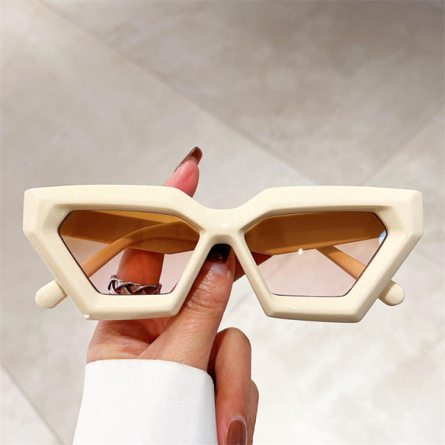 Vintage irregular shape frame sunglasses