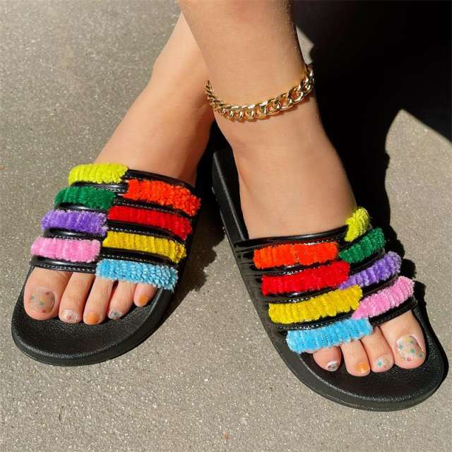 Summer casual colorful slippers
