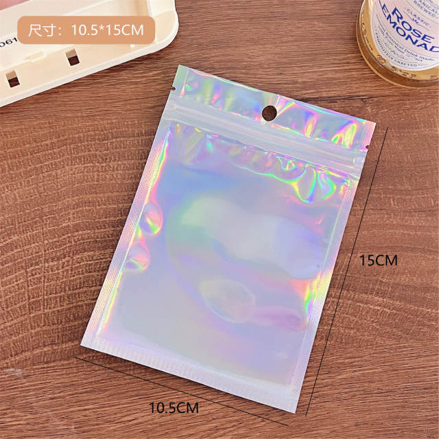 Hot sale laser Macaroon color plastic bag