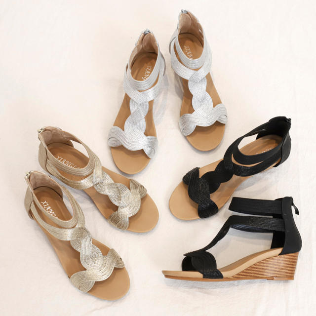 Occident fashion boho wedage gladiator sandals