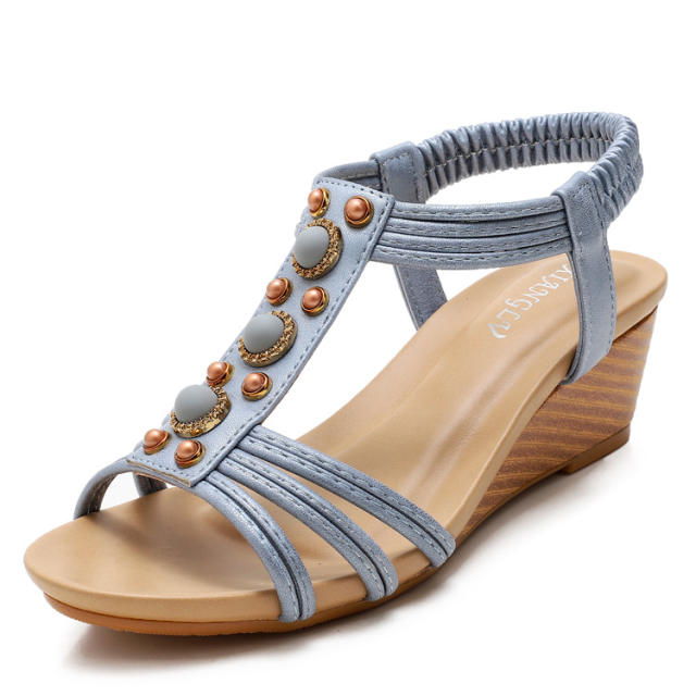 Boho wedge summer gladiator sandals