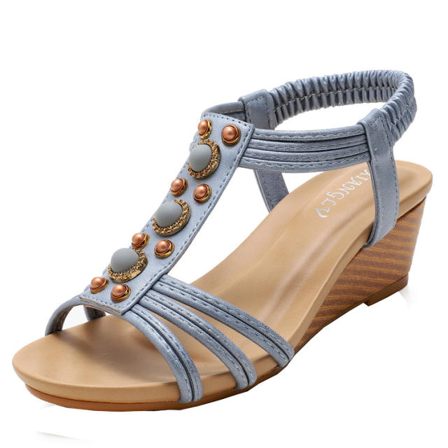 Boho wedge summer gladiator sandals
