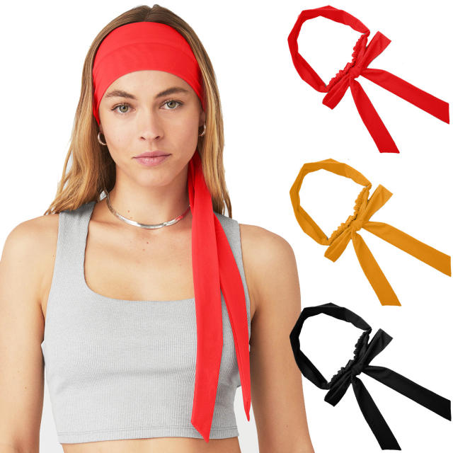 Occident fashion plain color scarf headband