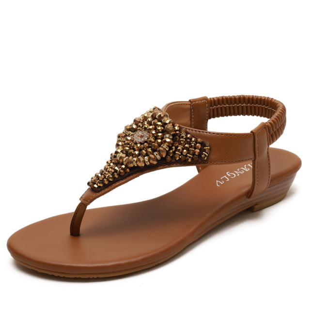 Summer design flat boho gladiator sandals