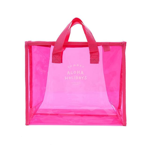 Candy color PVC clear beach bag