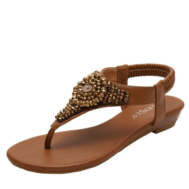 Summer design flat boho gladiator sandals