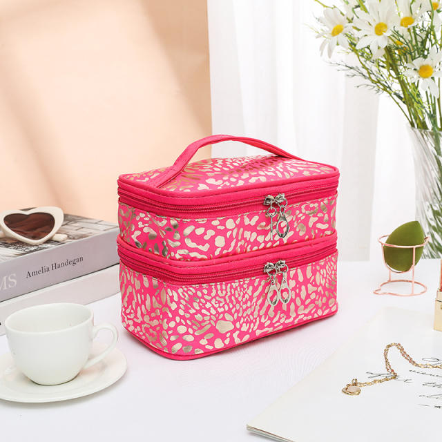 Hot sale two layer large travel wash bag cosmetic bag