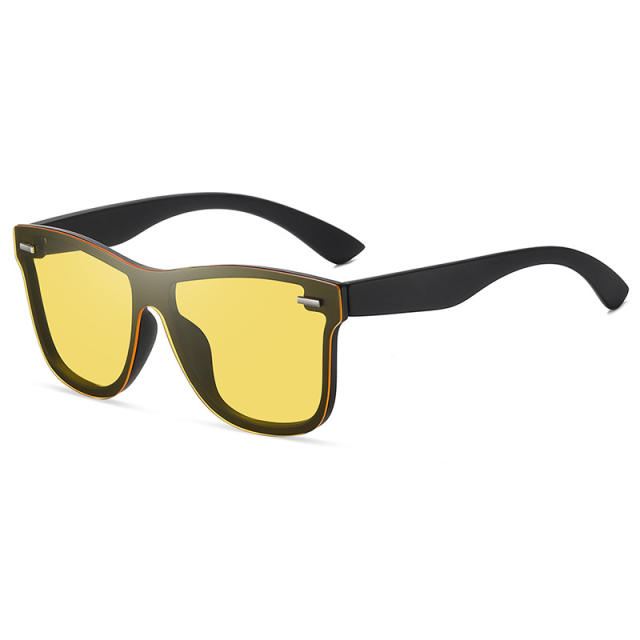 Occident fashion colorful one piece sport cycling drive glasses