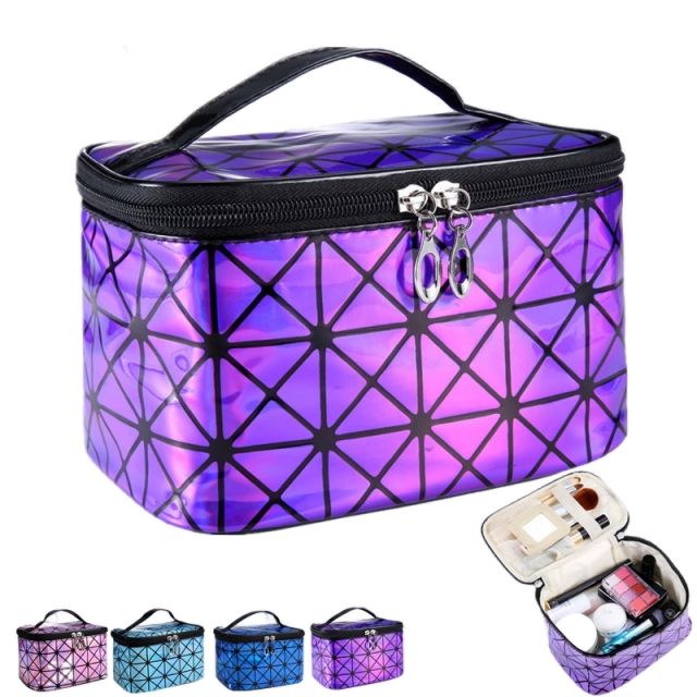 3D laser popular large storage wash bag cosmetic bag