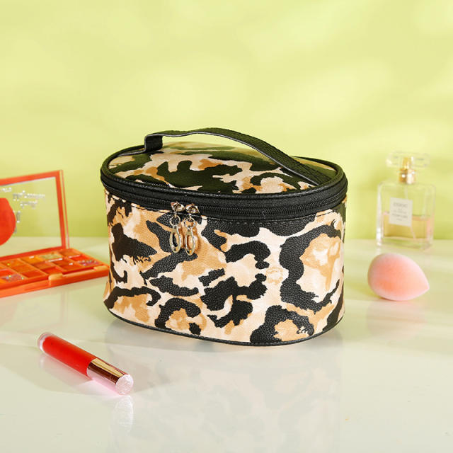 Vintage leopard zebra pattern wash bag cosmetic bag