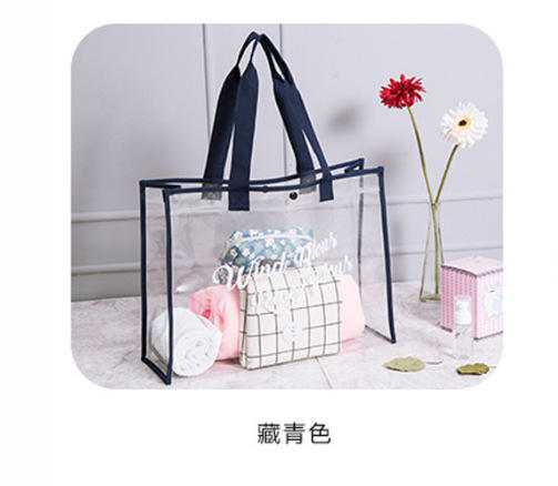 Large storage clear PVC water proof beach bag
