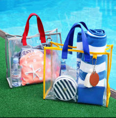 Large storage clear PVC water proof beach bag