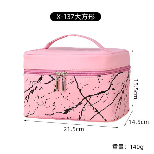 Portable colorful art pattern waterproof wash bag cosmetic bag