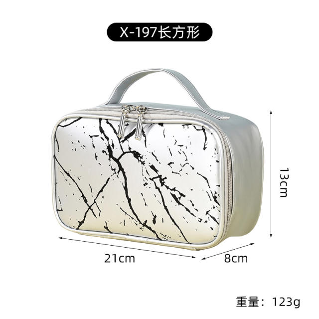 Portable colorful art pattern waterproof wash bag cosmetic bag