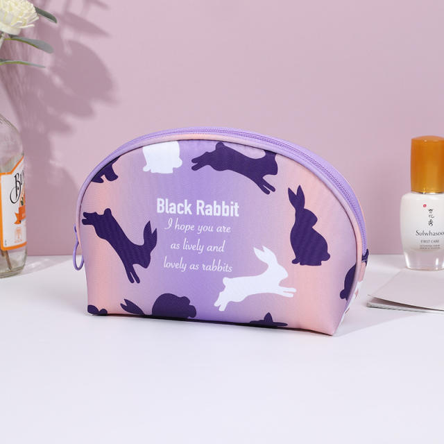 Casual cute rabbit pattern large storage wash bag cosmetic bag