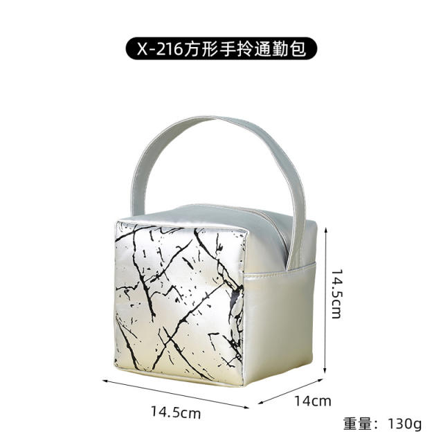 Portable colorful art pattern waterproof wash bag cosmetic bag