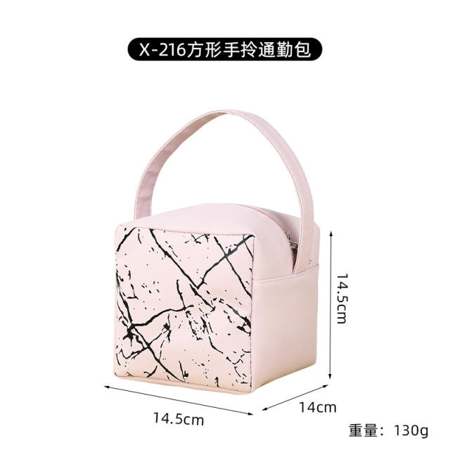 Portable colorful art pattern waterproof wash bag cosmetic bag