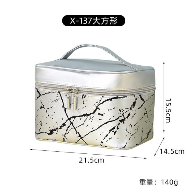 Portable colorful art pattern waterproof wash bag cosmetic bag