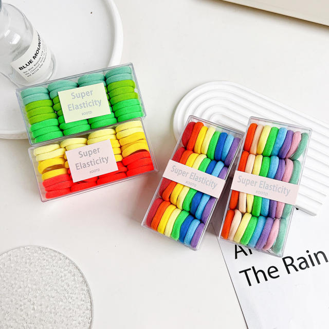 32pcs candy color hair rubber band set