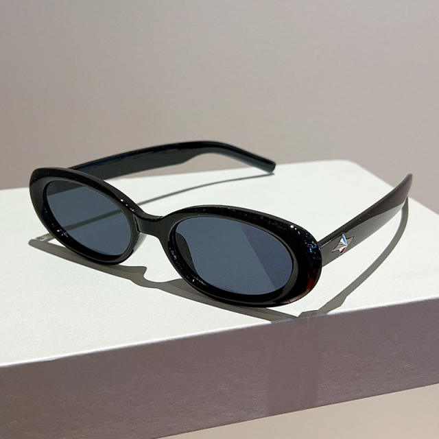 Personality Y2K cute oval shape sunglasses
