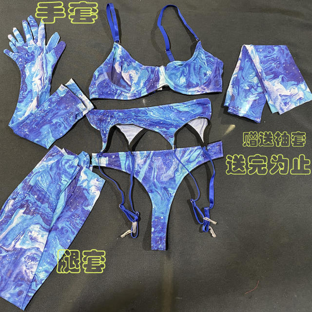 Sexy tie dry lingerie set 5 color