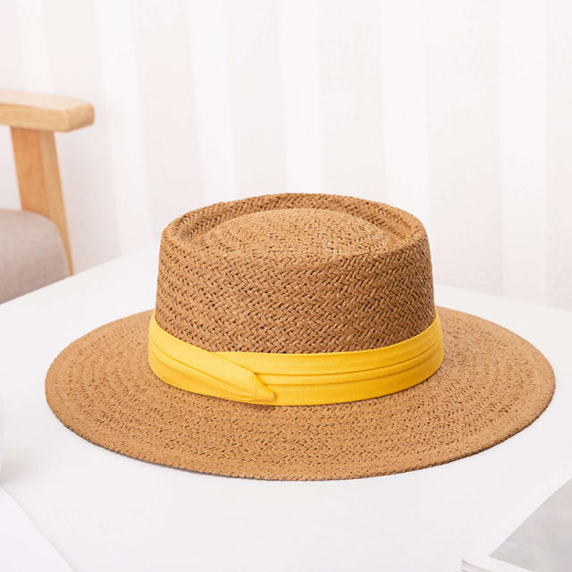 Summer boater hat straw hat