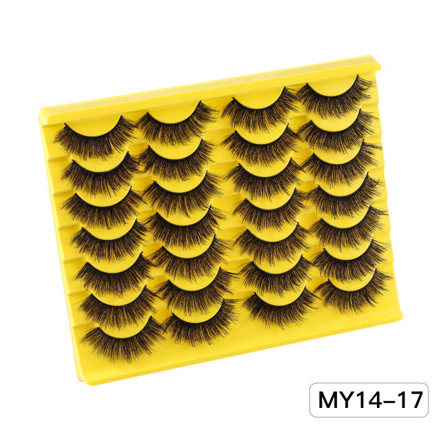 14 pair Imitation mink fur eyelashes set