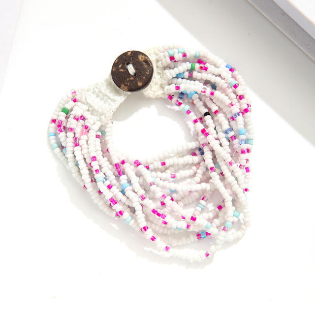 Boho colorful seed bead bracelet