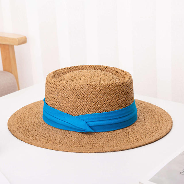 Summer boater hat straw hat