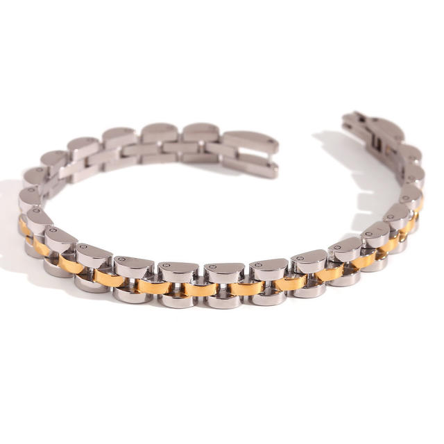 6mm Hiphop stainless steel chain bracelet necklace choker