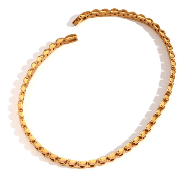 6mm Hiphop stainless steel chain bracelet necklace choker
