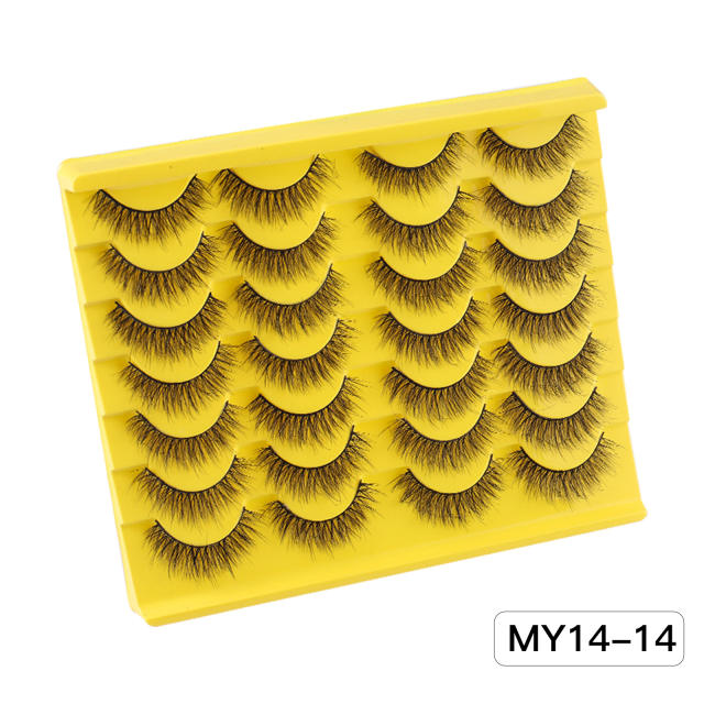 14 pair Imitation mink fur eyelashes set