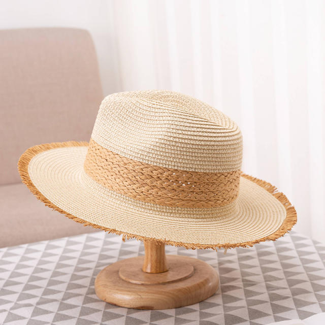 Vintage summer panama hat straw hat
