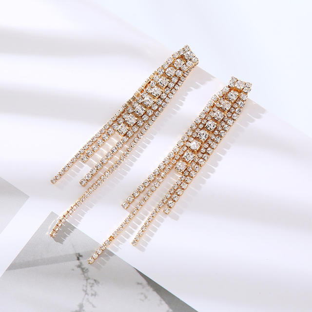 Delicate diamond tassel party wedding earrings