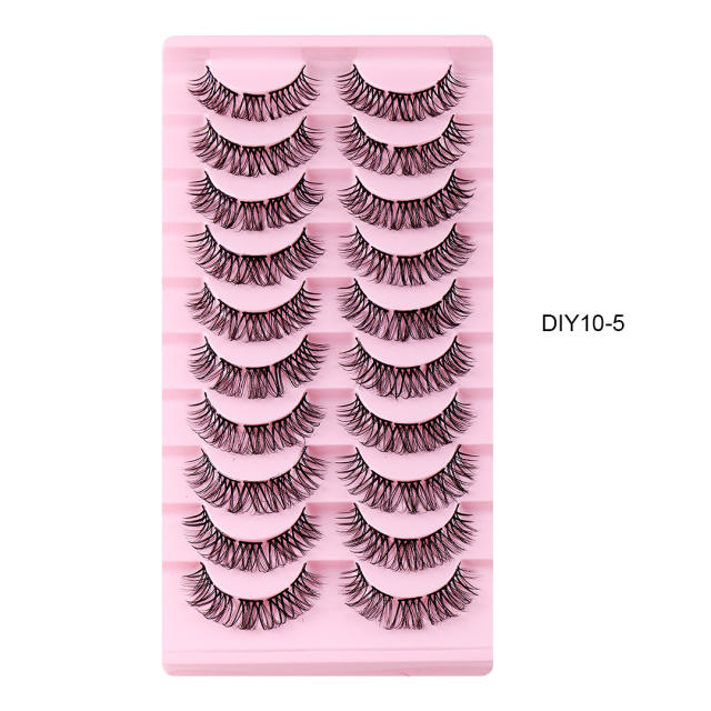 10 pair Artificial fiber eyelashes