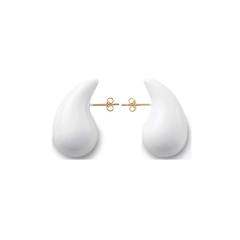 Chunky color enamel water drop stainless steel studs earrings