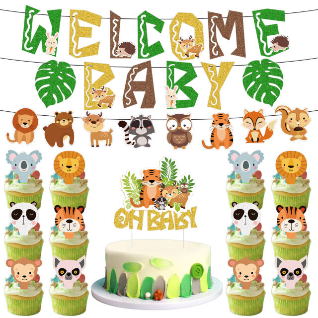 Safari party cake toppers