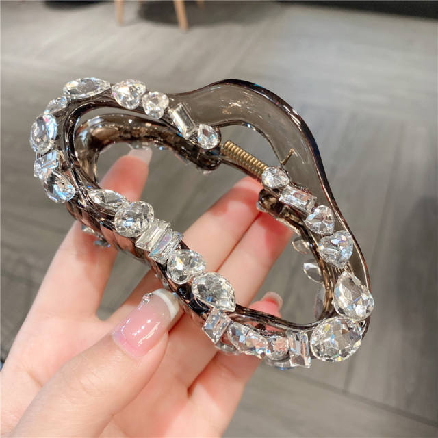 Delicate diamond hair claw clips