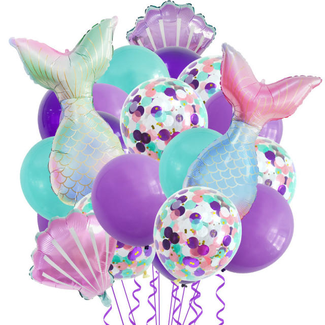 Hot sale mermaid theme party balloon set