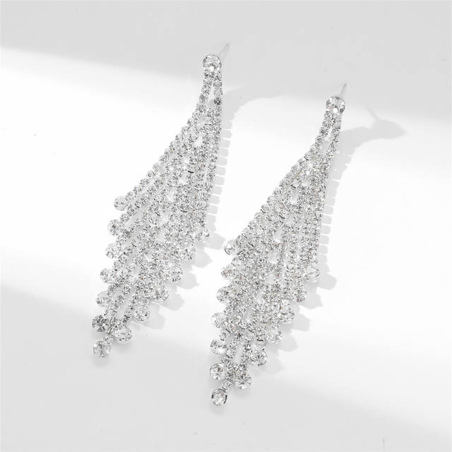 Delicate diamond dangle earrings