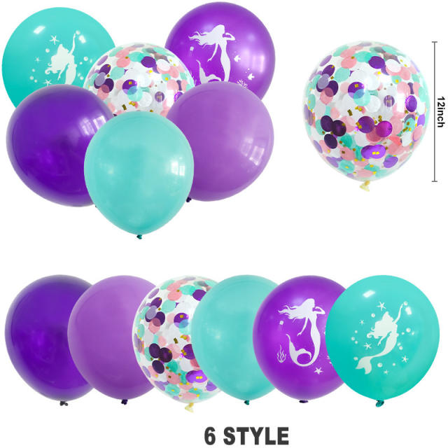 Hot sale mermaid theme party balloon set