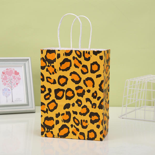 Creative cute safari them animal pattern kraft paper bag