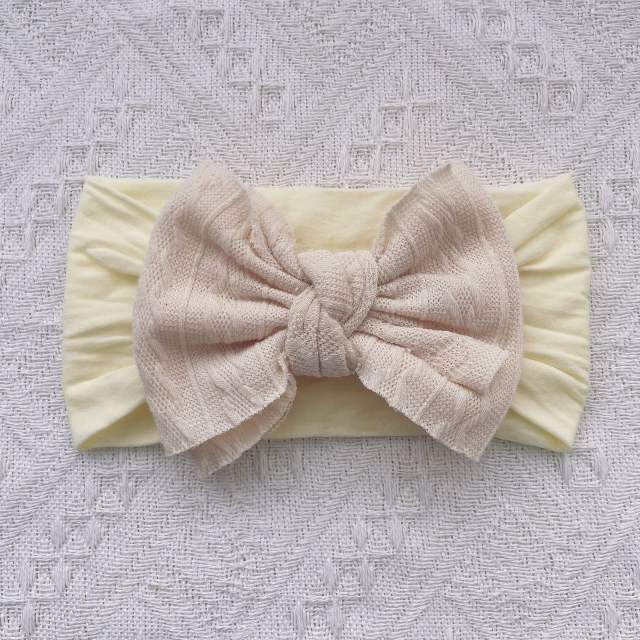 Candy color sweet bow nylon baby headband