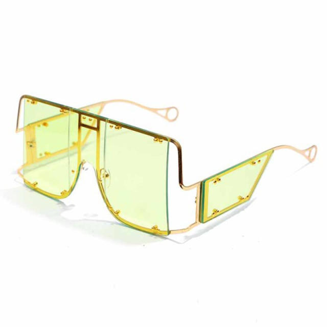 Punk trend summer colorful big sunglasses