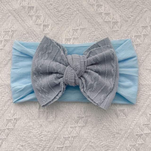 Candy color sweet bow nylon baby headband