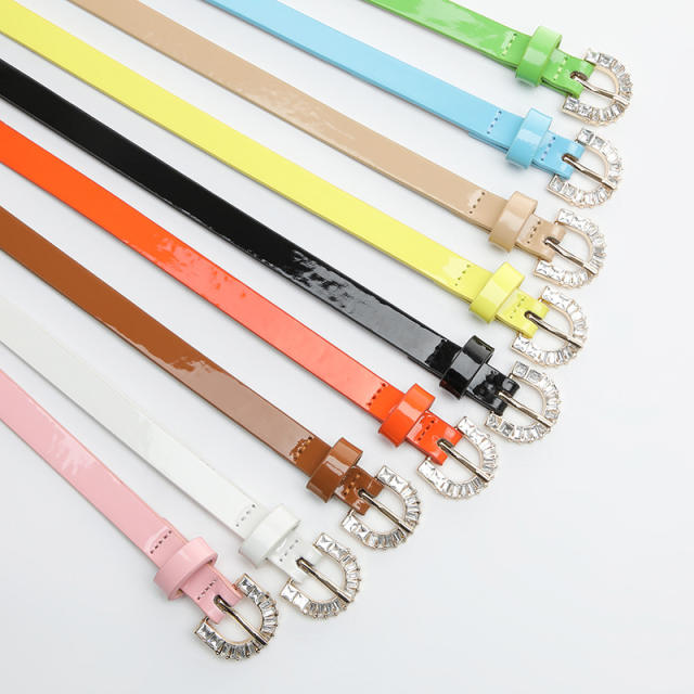 Sweet candy color summer skinny belt