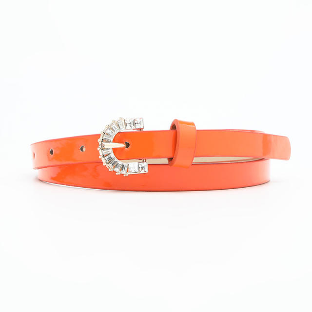 Sweet candy color summer skinny belt