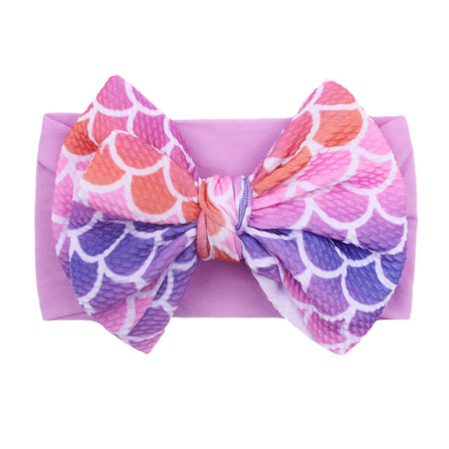 Large size bow cute candy color baby headband