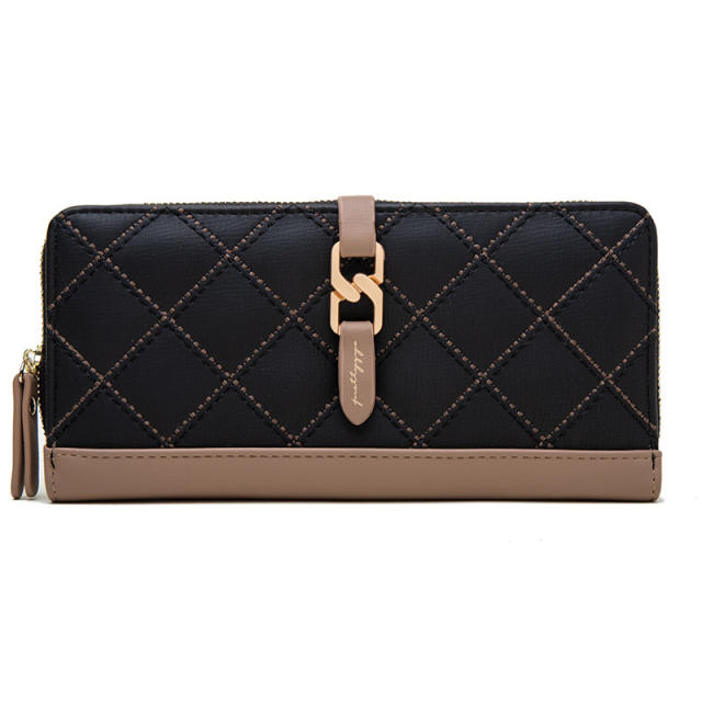 Koean fashion quilted pattern PU women wallet